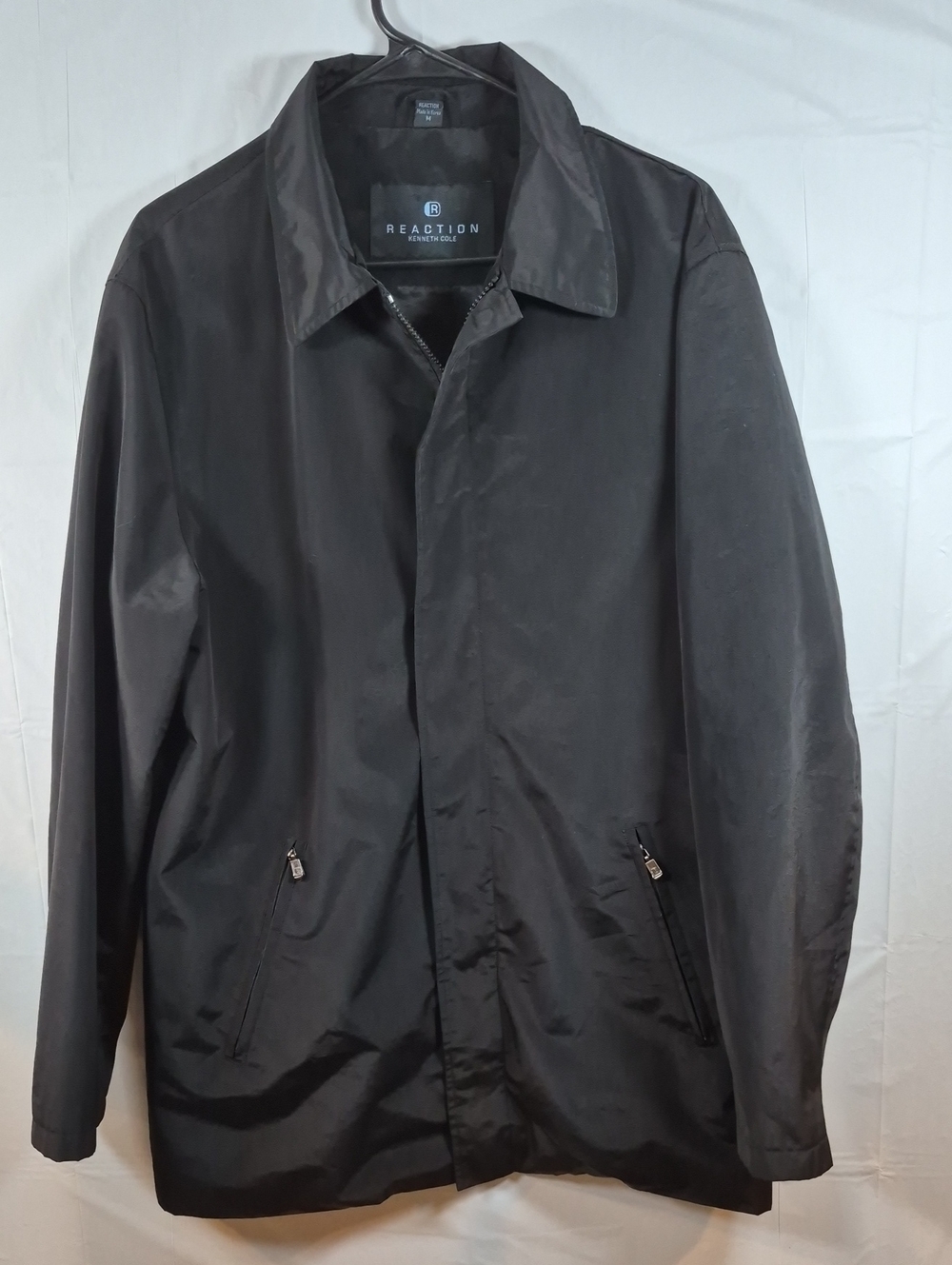Kenneth Cole Reaction Men's Black Lightweight Zip Jacket